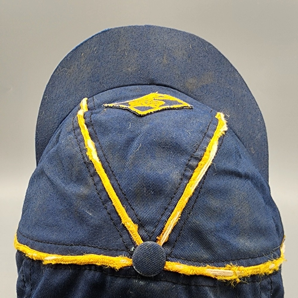 Vintage BSA Boy Cub Scout Beanie Hat Broken Brim FLAWS - Picture 6 of 10